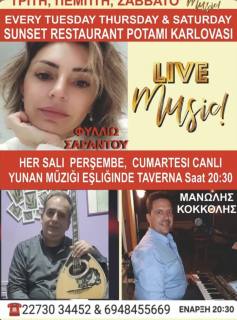 Live Music with Fyllio Sarantou and Manolis Kokkoli